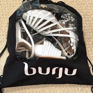 Burju Size 6 Open Toe Strappy Bridal Comfortable Dance Heels